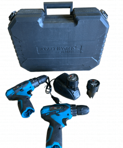 Alternative view of Perceuse Visseuse Percussion Sans Fil 18V  Kraft World, ensemble 2 visseuse 2 batterie + chargeur