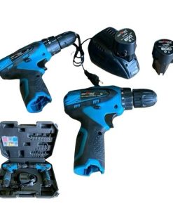 Perceuse Visseuse Percussion Sans Fil 18V  Kraft World, ensemble 2 visseuse 2 batterie + chargeur