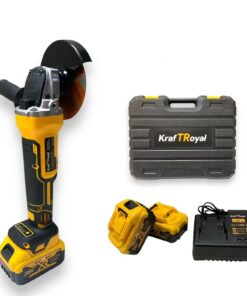 Meuleuse d'angle sans fil Kraft Royal modele 36V 125 mm + Coffret 2 Batteries et Chargeur