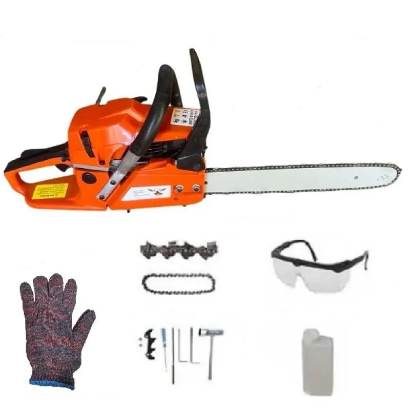 TRONCONNEUSE THERMIQUE Kraft Royal 68cc. Tronçonneuse 4,5 kW avec guide de 40 cm + 2 Chaîne