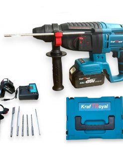 Perforateur sans fil Kraft Royal 36V SDS-Plus avec 2 Batteries + Chargeur