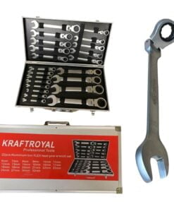 Alternative view of Jeu de 22 clés à cliquet articulées 6-32 mm en acier chrome-vanadium Kraft Royal