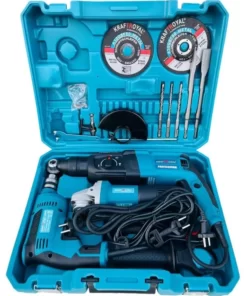 Alternative view of Pack 3 outils Perforateur, Perceuse et Meuleuse d'angle 125mm électrique 1200 W Kraft Royal