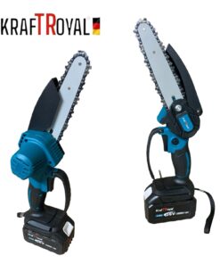 Alternative view of Tronçonneuse Électrique Sans Fil 6 Pouces, Scie à Chaîne avec 2 Batteries et Chargeur