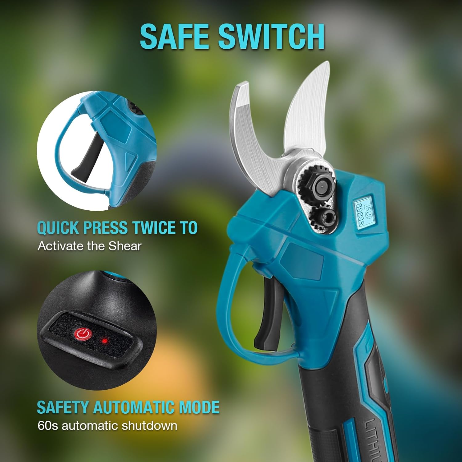 Sécateur électrique Sans Fil 36V Secateur Electrique Professionnel 33 mm Sécateur à Batterie – Image 9