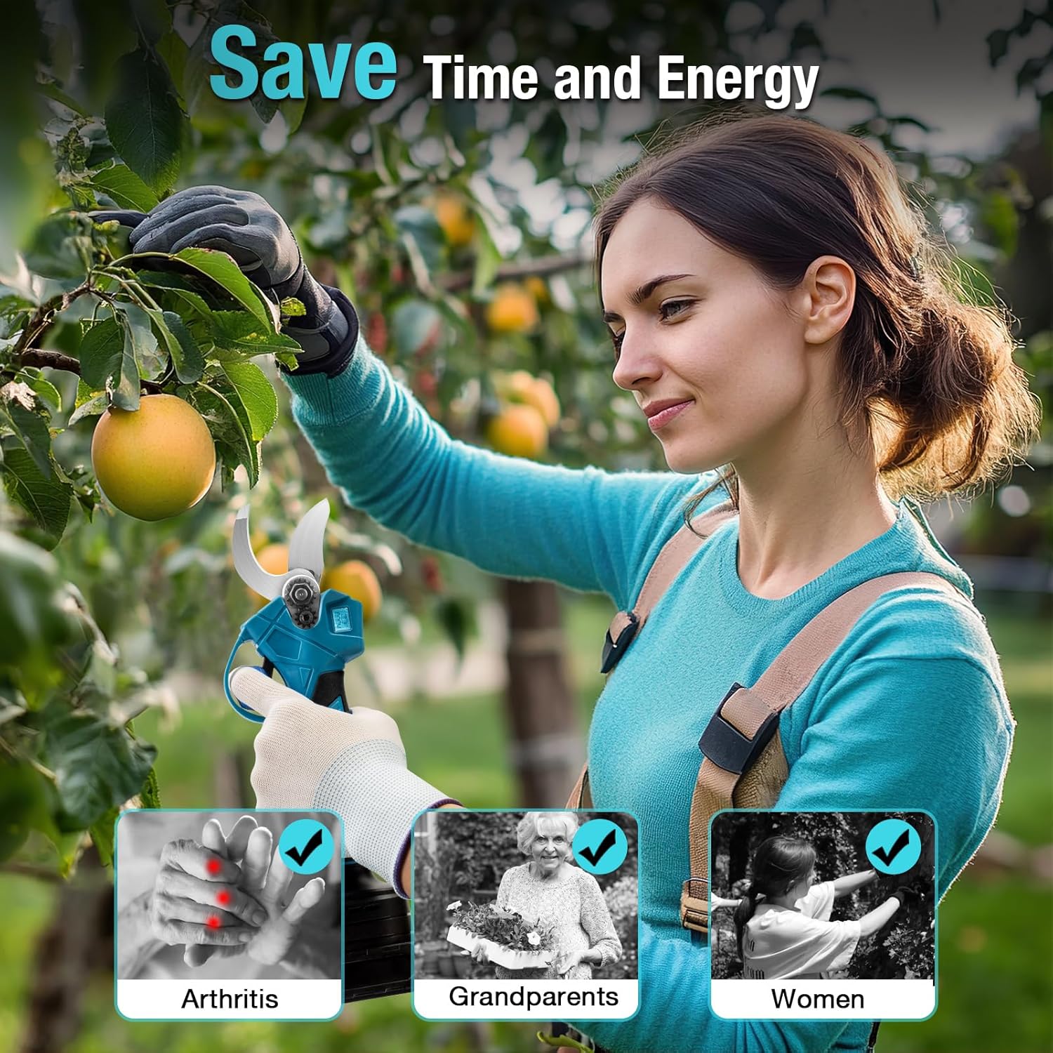 Sécateur électrique Sans Fil 36V Secateur Electrique Professionnel 33 mm Sécateur à Batterie – Image 10