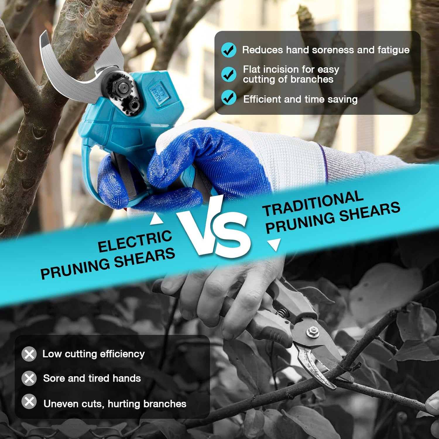 Sécateur électrique Sans Fil 36V Secateur Electrique Professionnel 33 mm Sécateur à Batterie – Image 11