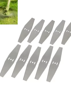 Alternative view of 10 Lames de Rechange Acier pour Tondeuse à Gazon Débroussailleuse Sans Fil , 10 ou 5 Lames en Acier Tête de Tondeuse électrique