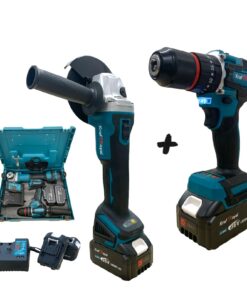 Meuleuse d’angle sans fil 36V + Visseuse Perceuse Percussion Sans fil 36V Kraft Royal 2 Batteries et Chargeur