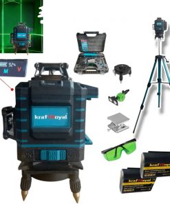 NIVEAU LASER 4D avec 16 lignes (quatre points) auto nivelant, avec laser vert + Trépied