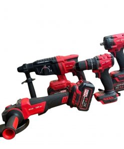 Pack 4 Outils Meuleuse d’angle + Perforateur + Boulonneuse + Visseuse Perceuse Sans Fil M18 Kraft Royal