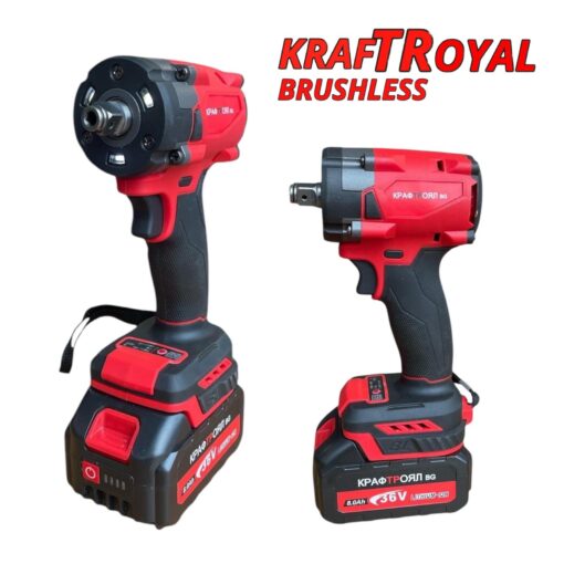 Boulonneuse, Clé à chocs sans fil BL 36V + 2 Batteries et Chargeur Kraft Royal – Max. couple 300-850 N/m – Image 2
