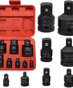 Lot de 8 Adaptateur Douille A Choc 1/4" 3/8" 1/2" 3/4" Adaptateur de Clé à Chocs Adaptateurs Réducteurs pour Clé Dynamométrique, Cliquet, Perceuse, CR-MO