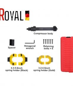 Alternative view of Kit Compresseur Ressort Amortisseur pour Voiture 4,5 T Tendeur de Ressort en Acier 3 Porte-Ressorts Interchangeables avec Mallette pour Démontage Installation des Ressorts de Suspension Auto SUV