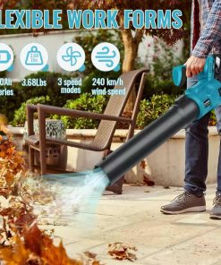 Alternative view of Souffleur de feuilles sans fil 1500W, model Kraft Royal 36V à 3 vitesses, 2 Batteries et Chargeur