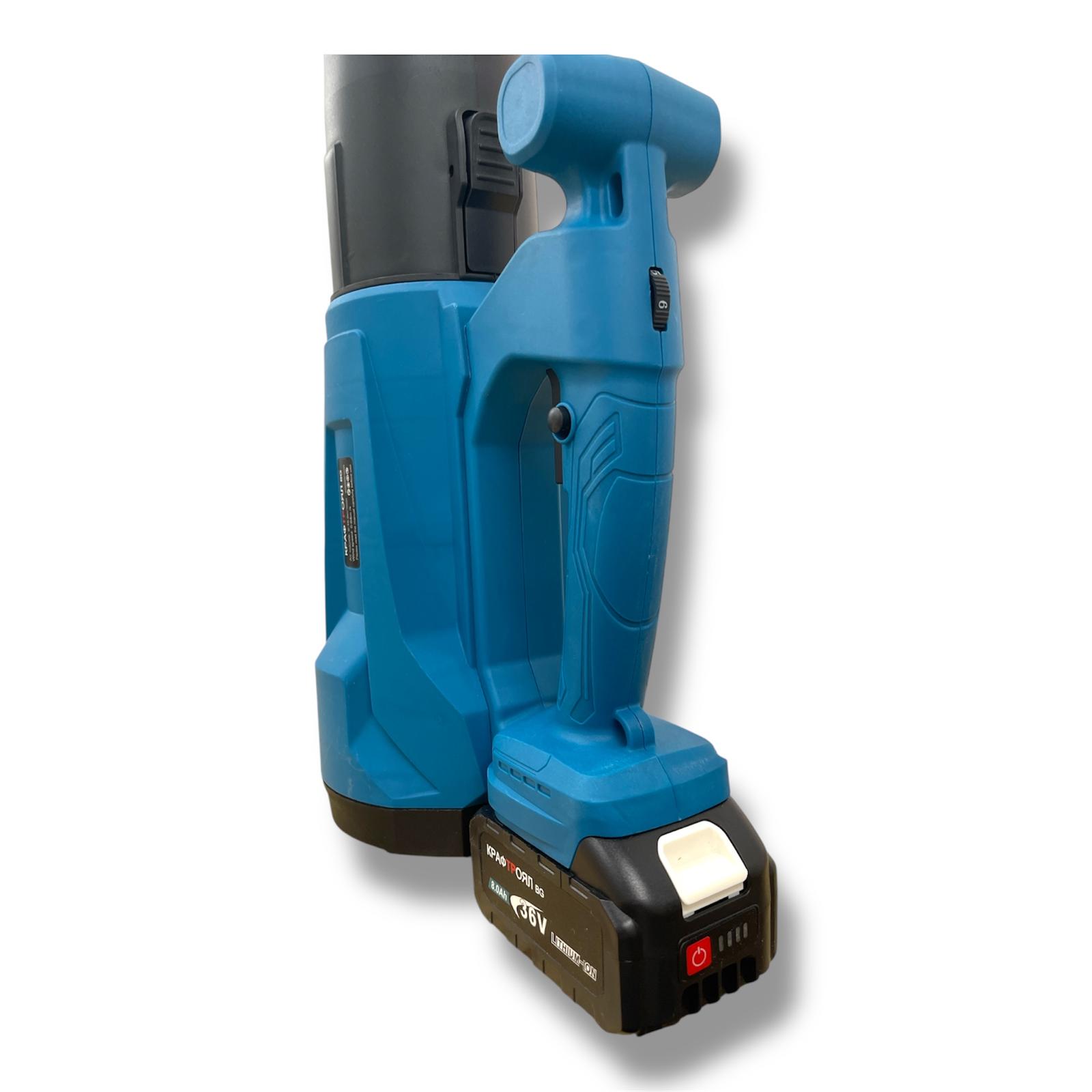 Souffleur de feuilles sans fil 1700W, Kraft Royal 36V à 6 vitesses, feuilles tombées, poussière de neige, outil de nettoyage de jardin et de pelouse, 2 Batteries et Chargeur – Image 6