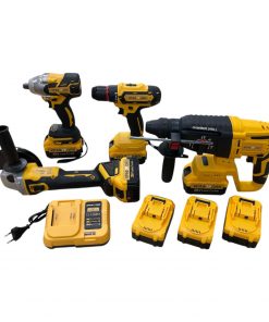 Pack 4 Outils Meuleuse d’angle + Perforateur + Boulonneuse + Visseuse Perceuse Sans Fil 36V Kraft Royal