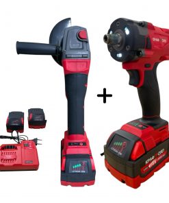 Pack 2 Outils Meuleuse d’angle sans fil 125 mm + Boulonneuse clé à chocs sans fil 36V KraftRoyan